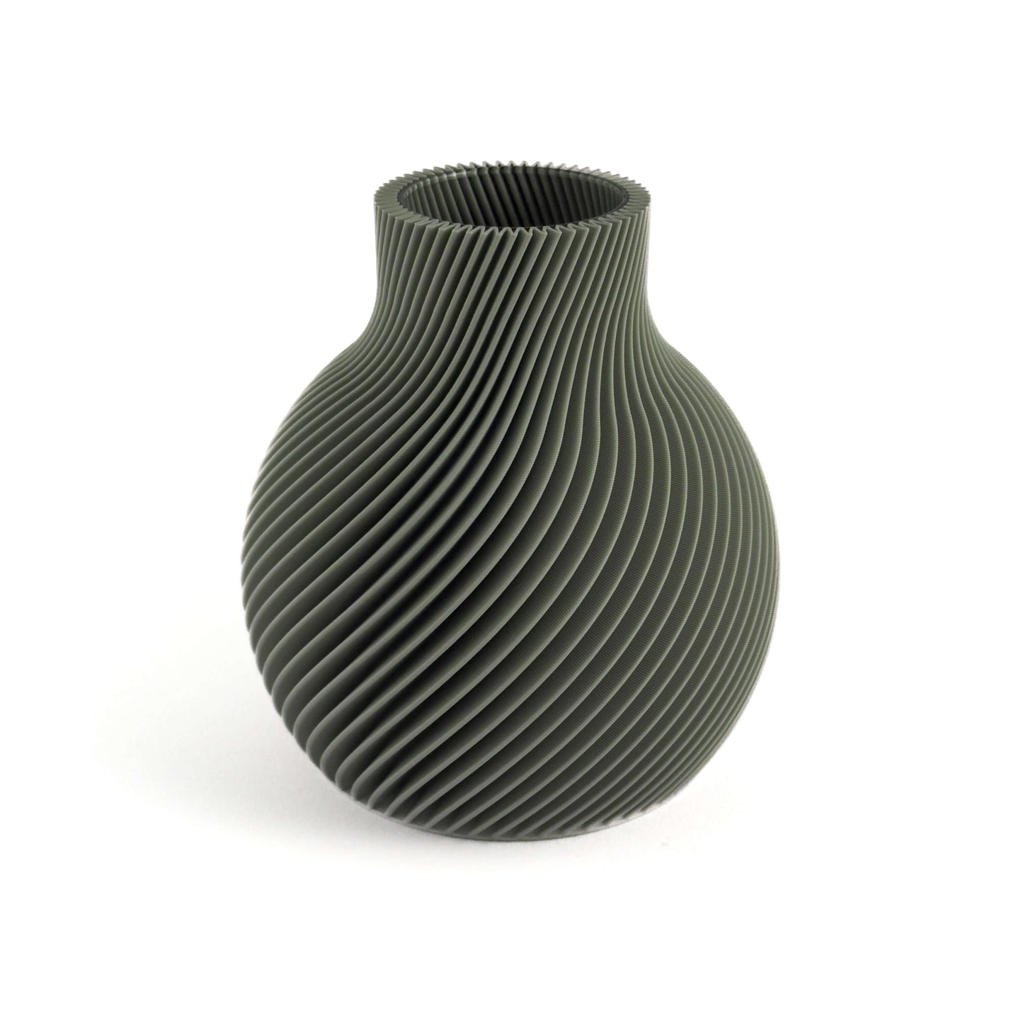 Aris Design-Vase klein in Grün – 3D-Druckdeko aus PLA