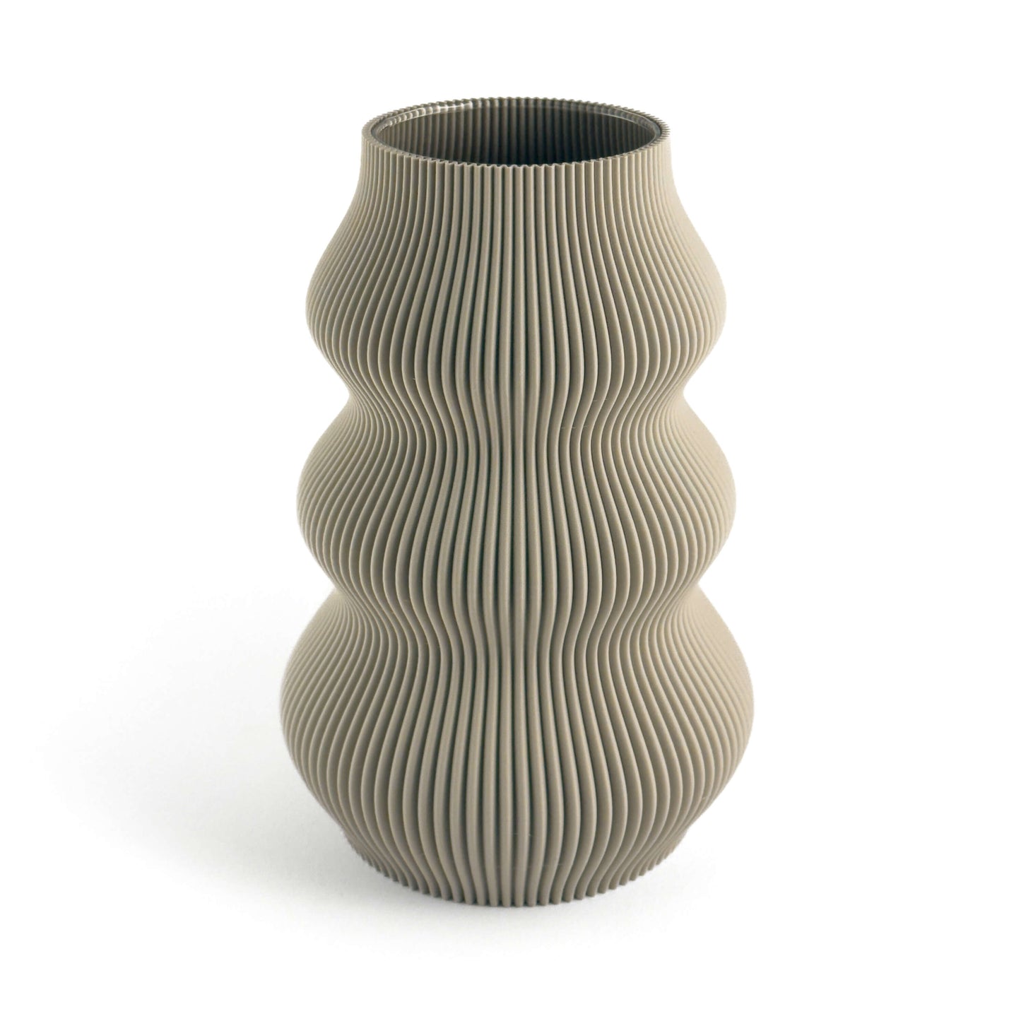 Große Eos Vase in Weiß, moderne PLA-Vase im skandinavischen Stil
