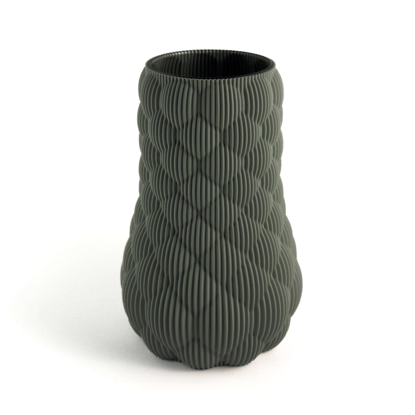 LUME Vase in gruen, Größe gross – 3D-gedruckt aus PLA von Cranny