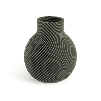 Aris Design-Vase klein in Grün – 3D-Druckdeko aus PLA