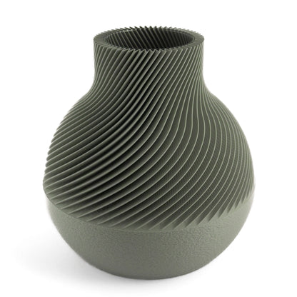 KAEL Vase in gruen, Größe gross – 3D-gedruckt aus PLA von Cranny
