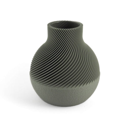 KAEL Vase in gruen, Größe klein – 3D-gedruckt aus PLA von Cranny