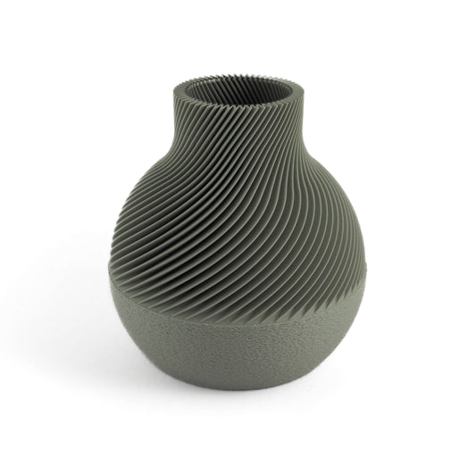 KAEL Vase in gruen, Größe klein – 3D-gedruckt aus PLA von Cranny
