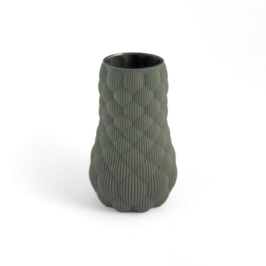 LUME Vase in gruen, Größe klein – 3D-gedruckt aus PLA von Cranny
