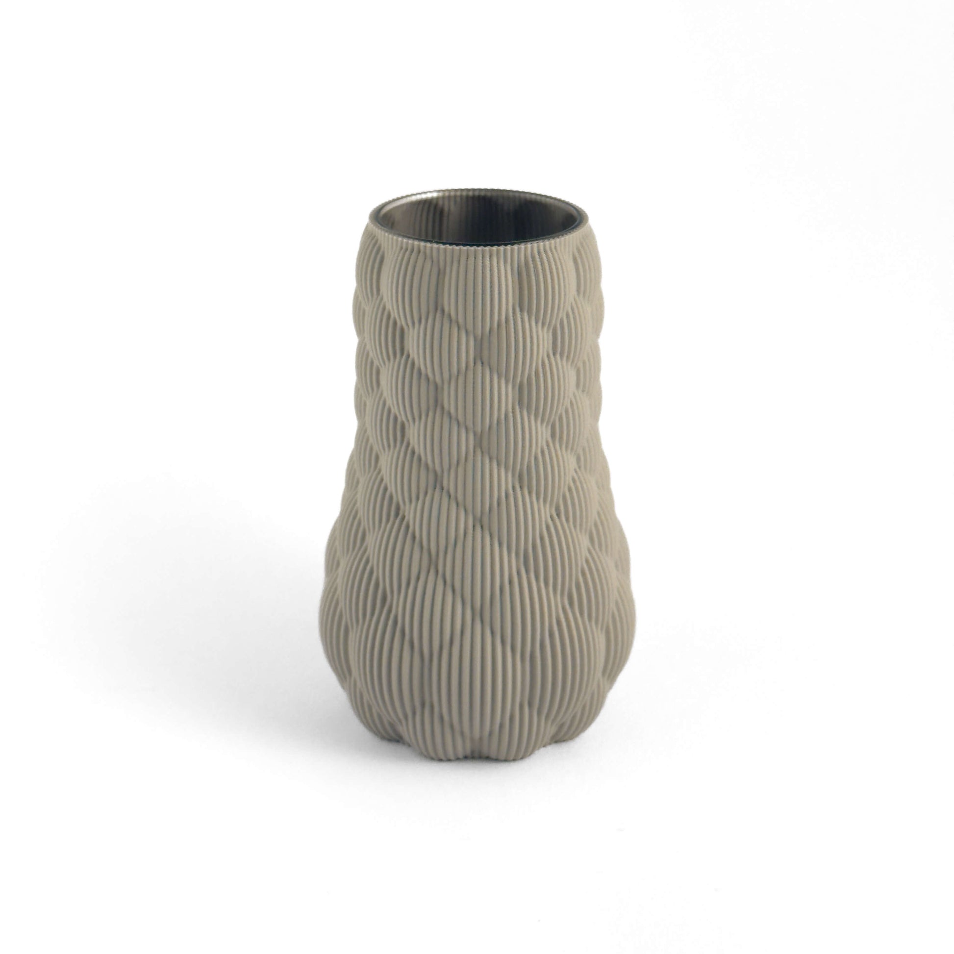 LUME Vase in weiss, Größe klein – 3D-gedruckt aus PLA von Cranny
