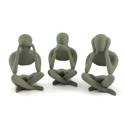 Figuren-Set SOVA, ELUN und RUVO – kleine Größen in gruen, 3D-gedruckt aus PLA von Cranny
