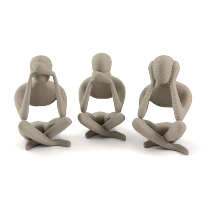 Figuren-Set SOVA, ELUN und RUVO – kleine Größen in weiss, 3D-gedruckt aus PLA von Cranny