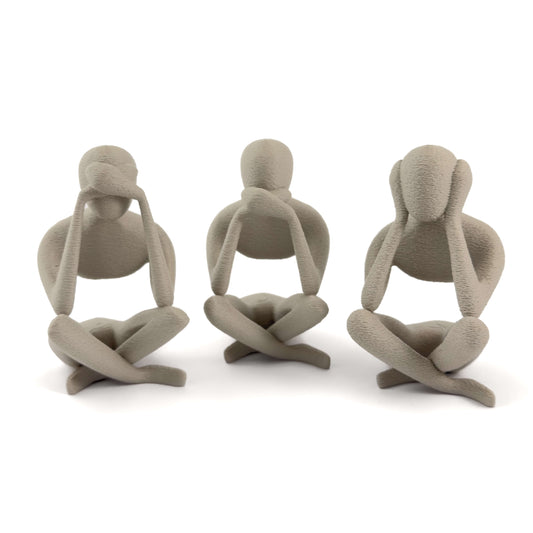 Figuren-Set SOVA, ELUN und RUVO – kleine Größen in weiss, 3D-gedruckt aus PLA von Cranny